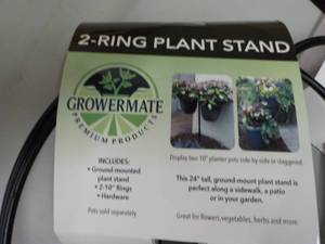 lot 262 image: Set of 2 Growermate Steel 2 ring Pl...