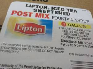 lot 360 image: 3 Gallon Lifton Tea Sweetened Post ...