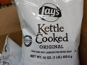 lot 371 image: Case of 8 Lays 16 oz Bags Kettle Co...
