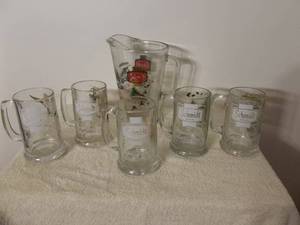 lot 120 image: Schmidt Beer Collector Series, Pitcher & Mugs