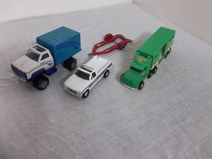 lot 141 image: Tonka Party Pool Truck, Tonka Tralier, 2-Other Toy Trucks