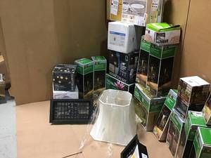 lot 7 image: LOT OF HAMPTON BAY LIGHTS FOR INDOOR & OUTDOOR SEE PICS