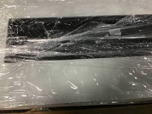 lot 23 image: SUNJOY Aristotle 60 in. x 18 in. Rectangular Concrete Propane Fire Pit Table (NOT USED)