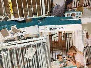 lot 33 image: PALLET WITH BABY SAFETY GATES DIFFERENT SIZES SEE PICS