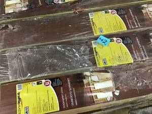 lot 42 image: 7 CASES OF TRAFFICMASTER Goldwyn Cherry 7 mm Thick x 8.03 in. Wide x 47.64 in. Length Laminate Flooring (23.91 sq. ft.  case)