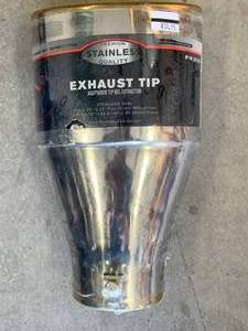 lot 18 image: New Oval Cats Eye Exhaust Fits 2 12 - 3 14 Pipe
