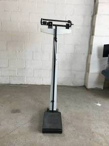 lot 16 image: HealthOMeter Professional Physician Doctors Office Eye Level Clinical 350lb Capacity Scale Weight Loss Health Clinic Great Working Condition