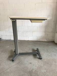 lot 17 image: Overbed Table With Slide Out Vanity Tray - Great Condition