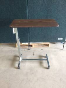 lot 23 image: Wood Grain Overbed Table