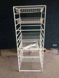 lot 50 image: Elfa Wire Basket Drawers Storage Shelving System