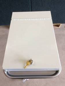 lot 57 image: Appears New Wall Mount Locking Chart Holder Box With Key