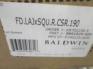 lot 50 image: Baldwin Full Dummy  CSR...