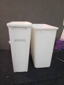 lot 74 image: 2 White Waste Baskets...