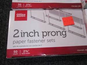 lot 182 image: 8 Boxes of 50 Office Depot 2 inch P...