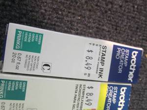 lot 184 image: 9 Bottles Brother Stamp Ink Green R...