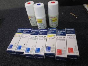 lot 186 image: 7 Bottles Brother Stamp Ink Green R...