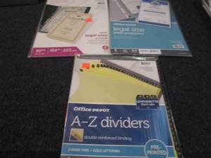 lot 191 image: Legal Size pockets, Sheet Protector...