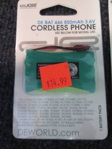 lot 214 image: 5 Cordless Phone Batterys Retail $1...