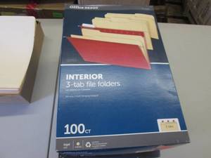 lot 219 image: 4 - 100 ct Interior 3- tab File Fol...