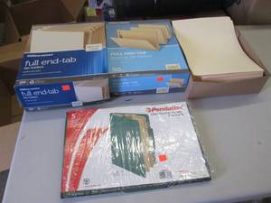 lot 220 image: 3 Boxes Letter Size File Folders, L...