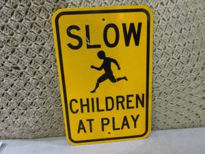 lot 3 image: Reflective Metal Slow Children At P...