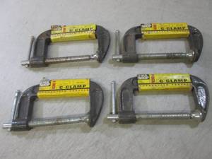 lot 24 image: Lot of 4 Tool Shop 4 C-Clamps  EC1...