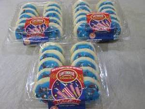 lot 92 image: 3 Containers of Patriotic Frosted S...