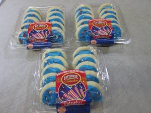 lot 93 image: 3 Containers of Patriotic Frosted S...