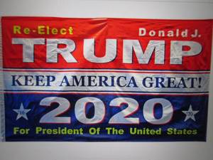 lot 137 image: 3 ft x 5 ft Re-Elect Trump 2020 Kee...