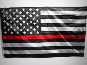 lot 140 image: 3 ft x 5 ft Red Line American Flag ...