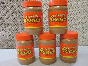 lot 165 image: 5 Jars of Creamy Reeses Peanut Butt...