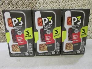 lot 177 image: 3 Boxes of P3 Portable Protein Snac...