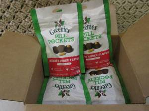 lot 180 image: Case of 6 Bags Greenies Pill Pocket...