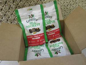 lot 181 image: Case of 6 Bags Greenies Pill Pocket...