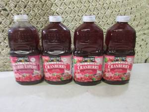lot 185 image: 4 Bottles of Cranberry Juice 2 Qt S...