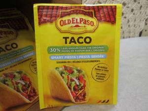 lot 195 image: Case of 32 Pouches Old El Paso Taco...