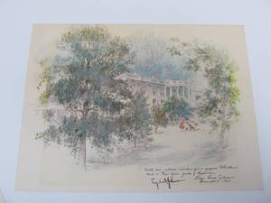 lot 93 image: Original 1964 LBJ White House Christmas Gift Print