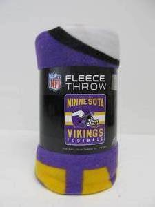 lot 100 image: Brand New MN VIKINGS Fleece Throw Blanket