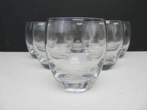 lot 69 image: Matching Set of 6 Signed MORGANTOWN LowballWhiskey Glasses