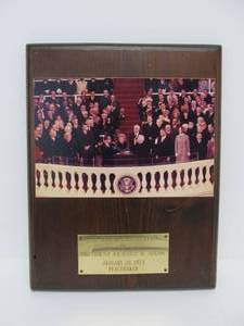 lot 71 image: Vintage Photograph of Nixon Inauguration - Mounted on Board From Inaugural Podium