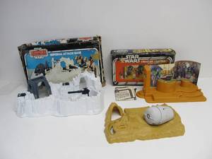 lot 166 image: 3 Vintage 1970s STAR WARS Playsets