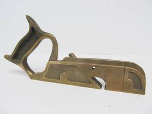 lot 204 image: Antique Solid Brass STANLEY No. 378 Rabbet Plane