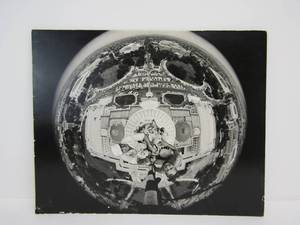 lot 163 image: Large Format Original Photo by Whitehouse Photographer Roddy Mims - Fisheye View - Cleaning Top of Capitol Building