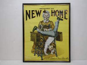 lot 187 image: Old Vintage NEW HOME Sewing Machine Advertising Poster