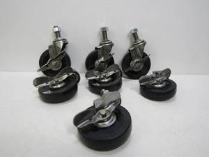 lot 109 image: Lot of 7 Matching 4 Swivel Casters