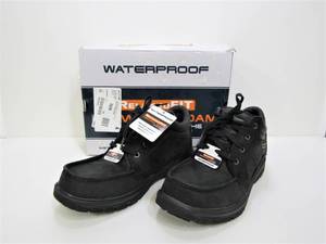 lot 121 image: Brand New SKECHERS Waterproof Shoes - Black - Mens Size 9