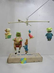 lot 141 image: Complete Vintage EDEN Baby Mobile wBox