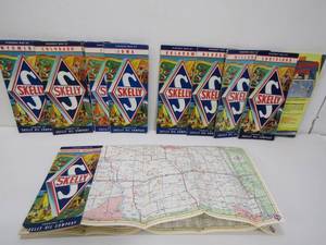 lot 318 image: Lot of 11 Vintage SKELLY Advertising Road Maps