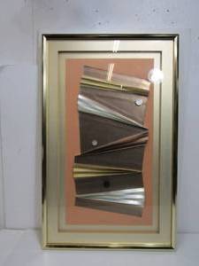 lot 332 image: Signed Vintage Original 3D Sculptural Artwork in Shadowbox Frame by Harris Strong