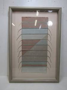 lot 333 image: Signed Vintage Original Woven Textile Artwork in Shadowbox Frame by Harris Strong